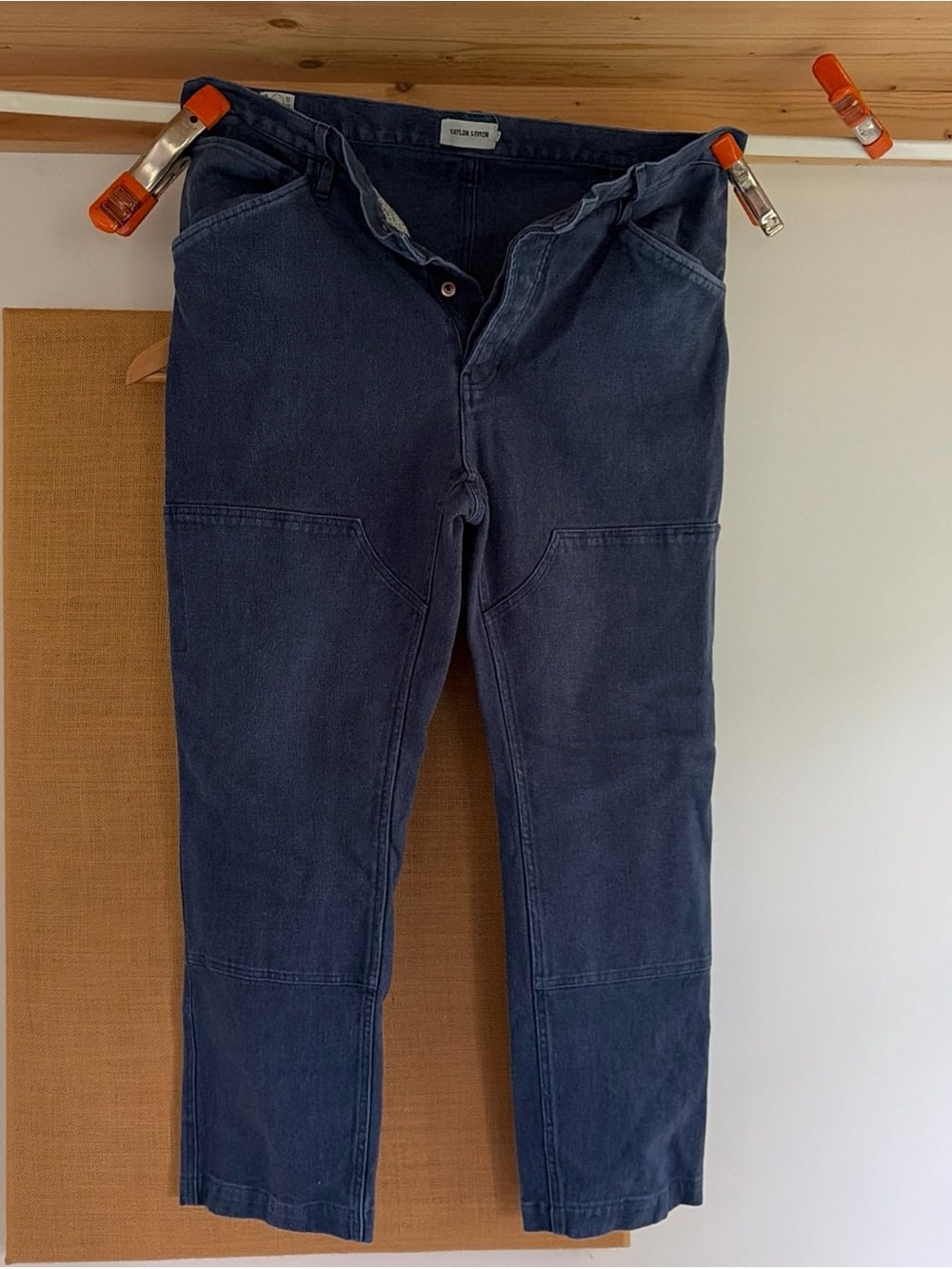 Taylor Stitch Navy Duck Double Knee Chore Pants